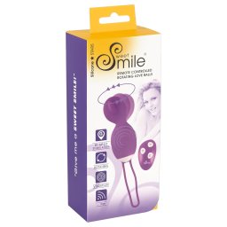 SMILE Love Ball - wibrujące jajo z obrotem (fioletowe)
