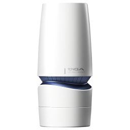 TENGA Aero - super ssący masturbator do ust (biało-niebieski)