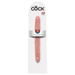 King Cock 12 Slim - realistyczny podwójny dildo (31cm) - naturalny