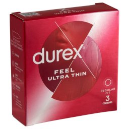 Durex Feel Ultra Thin - ultra cienkie prezerwatywy (3 szt.)
