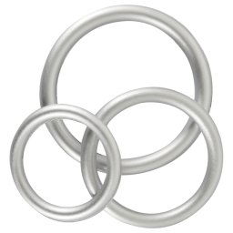 You2Toys Metallic - zestaw silikonowych pierścieni erekcji (3 szt.)