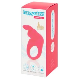 Happyrabbit Cock - wibrujący pierścień na penisa (różowy)