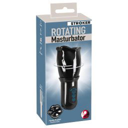 STROKER Rotating - akumulatorowy, obracający się masturbator (czarny)