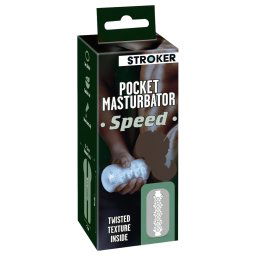 STROKER Speed - przezroczysty masturbator z imitacją pośladków