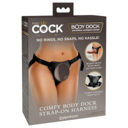 King Cock Elite Comfy Body Dock - przypinana uprząż (brązowy)