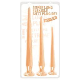 You2Toys - zestaw długich plugów dildo (3 sztuki) - naturalny