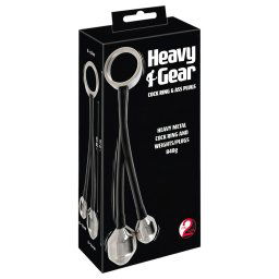 You2Toys Heavy Gear - pierścień na penisa z analnym obciążnikiem (czarny)