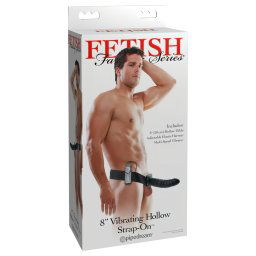 Fetish Strap-On 8 - pusty wibromasażer do przypinania (czarny)
