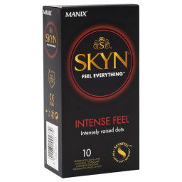 Manix SKYN Intense - lateksowe, perłowe prezerwatywy (10 szt.)