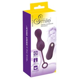 SMILE RC Love Balls - akumulatorowy, zdalny wibrujący jajko (fioletowy)