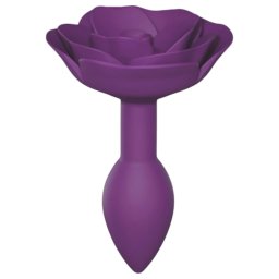 Love to Love Open Roses S - silikonowy analny plug (fioletowy)