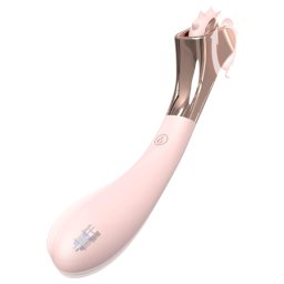Sex HD - akumulatorowy wodoodporny wibrator z masażerem (różowy)