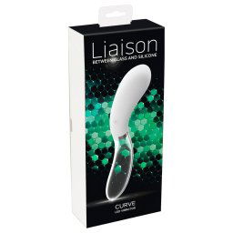 Liaison Curve - ładowany LED wibrator (przezroczysto-biały)