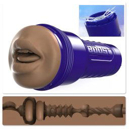 Fleshlight Boost Blow - realistyczna masturbator usta (brązowa)