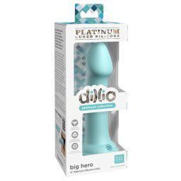 Dillio Big Hero - przyssawkowy dildo (17 cm) - turkusowy