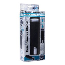 Master-Bot - maszturbator z miękkimi kolcami, ruch góra-dół (czarny)