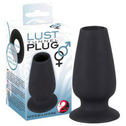 You2Toys - Lust Tunnel - wydrążany czarny korek analny