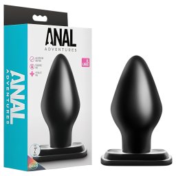 Anal Adventures XL - duży korek analny - silikon - czarny