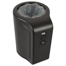 Rebel - masturbator obrotowy wodoodporny - czarny