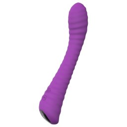 Sex HD Sunshine - akumulator, żebrowany wibrator G-punktu (fioletowy)