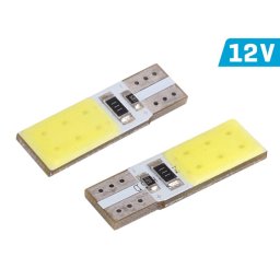 Żarówka VISION W5W (T10) 12V 2x COB LED, CANBUS, biała, 2 szt.