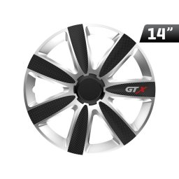 Kołpak GTX carbon black / silver 14``, 1 szt.