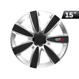 Kołpak GTX carbon black / silver 15``, 1 szt.