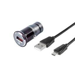 Ładowarka 12/24V QC3.0 1x USB + kabel USB do micro USB