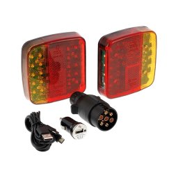 Lampy bezprzewodowe 26 LED 12/24V na przyczepę, 2 szt.