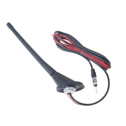Antena radiowa ze wzmacniaczem, gumowany maszt 24 cm