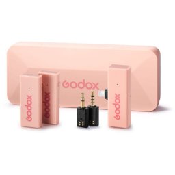 System mikrofonowy Godox 2,4 GHz MoveLink Mini LT Kit 2 (różowy)