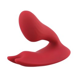 Magic Motion Umi - inteligentny, ładowalny wibrujący strap-on (czerwony)
