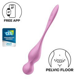 Satisfyer Love Birds 1 - inteligentne, wibrujące kulki gejszy (różowe)