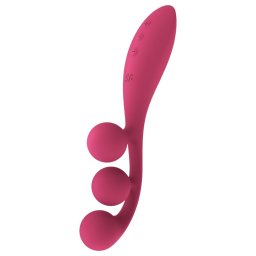 Satisfyer Tri Ball 1 - wibrator wielofunkcyjny ładowany - czerwony
