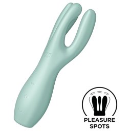 Satisfyer Threesome 3 - akumulatorowy wibrator łechtaczkowy (miętowy)