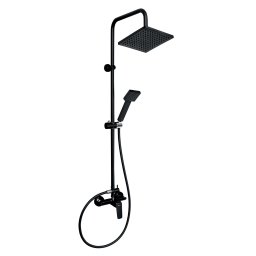 Novaservis Nobless Tina - Zestaw prysznicowy z kranem, 20 cm, 1 strumień, czarny SET043/38,5