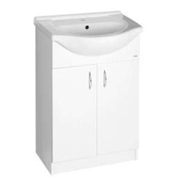 Aqualine Simplex Eco - Szafka pod zlewozmywak ze zlewem 57x84x31 cm, biały mat SIME600