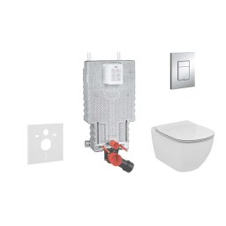 Grohe Uniset - Zestaw do zabudowy podtynkowej, toaleta i deska Ideal Standard, przyciski Skate Cosmo, Aquablade, SoftClose, chrom 38643SET-KU