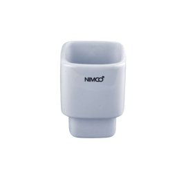 Nimco - Kubek na pędzle i pastę bez uchwytu, ceramiczny 1058Ki