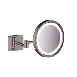 Hansgrohe AddStoris - Lusterko kosmetyczne naścienne z oświetleniem LED, czarny chrom szczotkowany 41790340