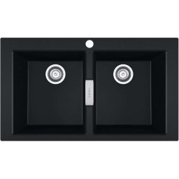 Franke Sirius 2.0 - Zlew Tectonite S2D 620-86, 86x50 cm, czarny 143.0637.161