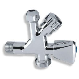 Novaservis - Róg kombinowany z zaworem do pralki 3/8" x 1/2" x 3/4", chrom CF5104