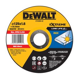 DeWALT Akcesoria - Tarcza tnąca 125 x 22,2 x 1,6 mm DT43906