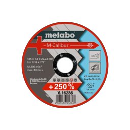 Metabo Akcesoria - Tarcza tnąca do stali nierdzewnej/stali M-Calibur 125 x 1,6 x 22, 23 mm 616286000
