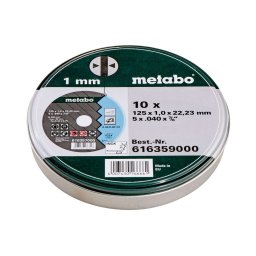 Metabo Akcesoria - 10 tarcz tnących SP 125 x 1,0 x 22,23 mm 616359000