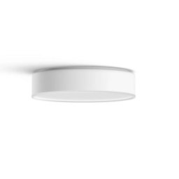 Philips Hue Smart oświetlenie - Inteligentna lampa sufitowa LED, średnica 26 cm, 9,6 W, możliwość ściemniania, ze sterownikiem, światło białe, biały 915005996401