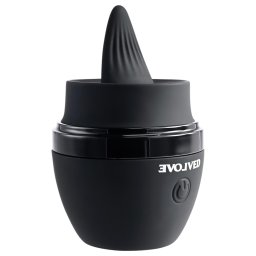 Evolved - wibrator z języczkiem - akumulatorowy - czarny