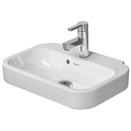 Duravit Happy D.2 - Umywalka 50x36 cm, z przelewem, z otworem na baterię, biała 0709500000