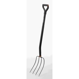 FISKARS Widły do kompostu Ergo czarne 1004815 – ergonomiczne widły ogrodowe