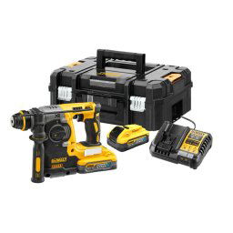 DeWALT Narzędzia - 18V AKU młotowiertarka SDS Plus, 2x akumulator 5,0 Ah POWERSTACK, ładowarka DCH273H2T
